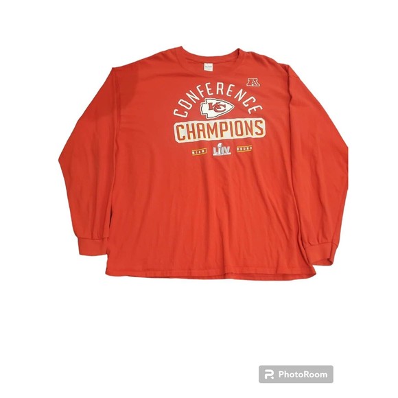 Gildan Other - Kansas City Chiefs Conference Champions Red Long Sleeve Shirt Men’s Size 2XL